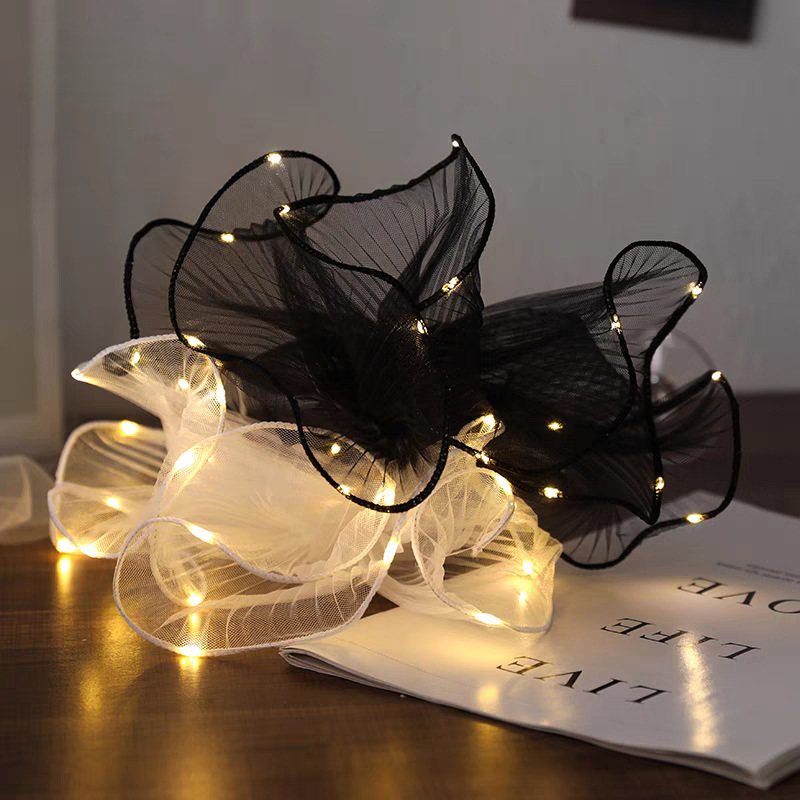 Flower Wrap Kraft - 1Pcs LED 꽃 포장지 조명 레이스