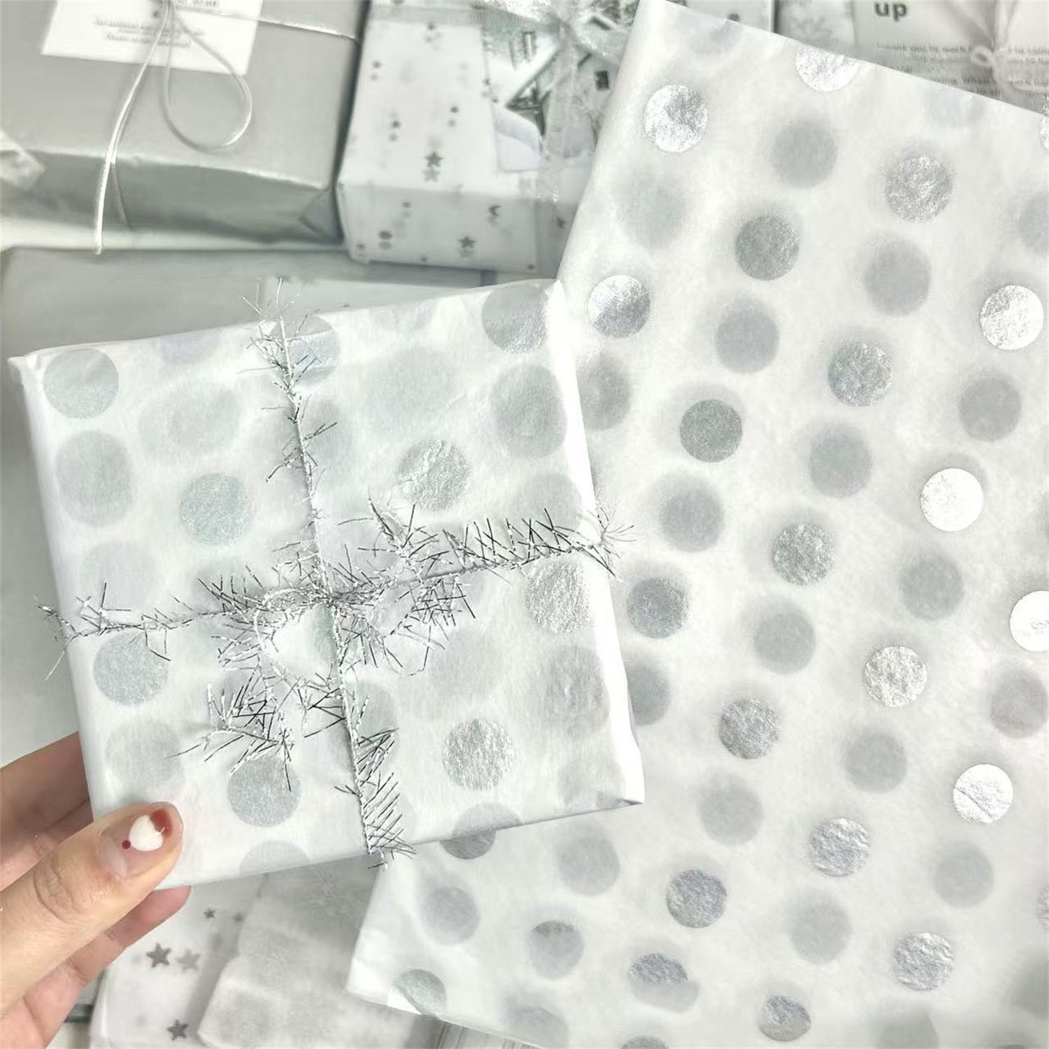 눈송이 종이꽃 선물 포장지 생일 선물 포장 티슈 페이퍼 - Flower Wrap Kraft 리뷰 및 가격