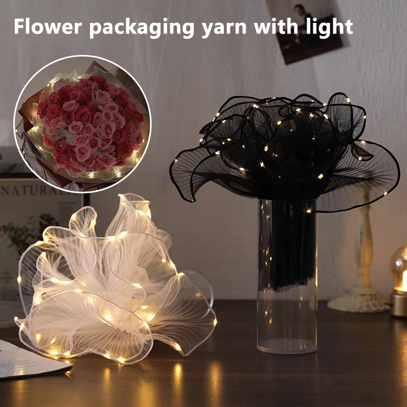 1Pcs LED 꽃 포장지 조명 레이스 메쉬 웨이브 원 - Flower Wrap Kraft 리뷰 및 가격