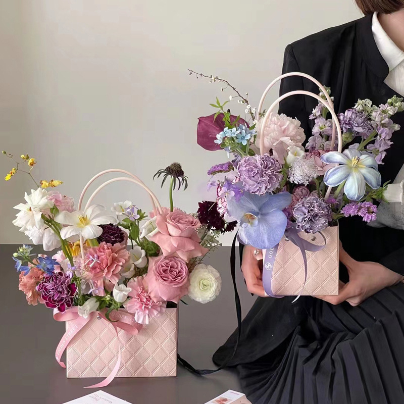 휴대용 꽃 포장 상자, 웨딩 장식 선물 가방, 핸드백  - Flower Wrap Kraft 리뷰 및 가격